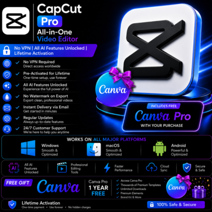 Cut Pro Lifetime Activation + FREE Canva Pro 1 Years | No VPN Required | All AI Features Unlocked